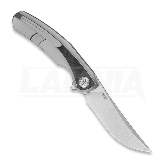 Bestech Sambac - Stonewash + Satin - Titanium + Marble CF k&auml;&auml;nt&ouml;veitsi