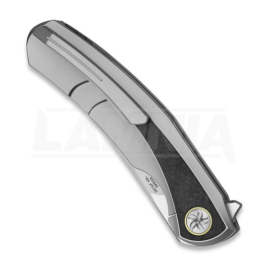 Bestech Sambac - Stonewash + Satin - Titanium + Marble CF k&auml;&auml;nt&ouml;veitsi