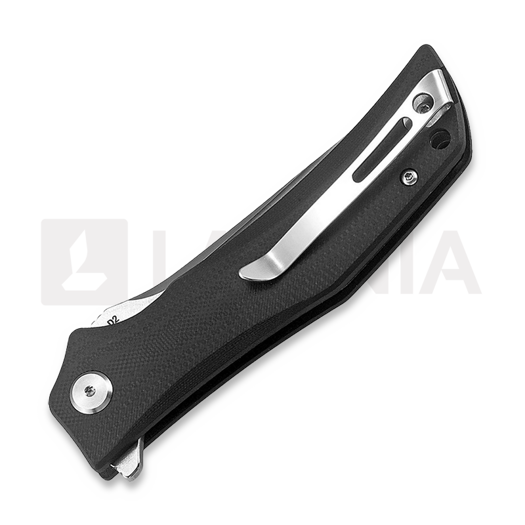 Zavírací nůž Bestech Scimitar - Stonewash + Satin - G10, černá