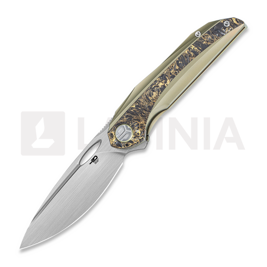 Nóż składany Bestech Senu - Hand Rrubbed Satin - Titanium w/Fat Carbon