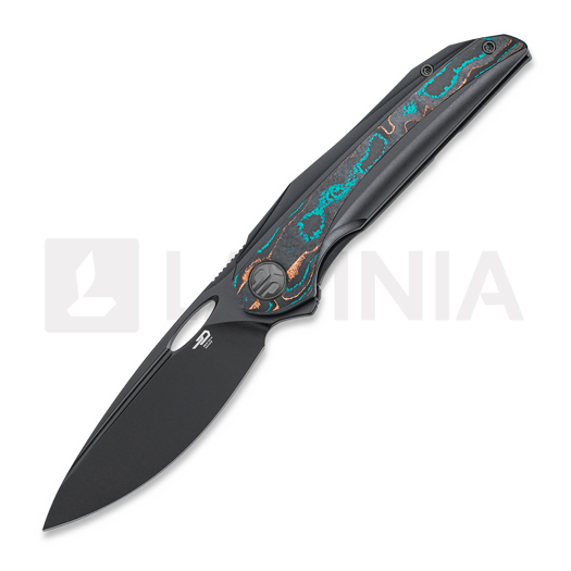 Bestech Senu - PVD - Titanium w/Camo CF kääntöveitsi