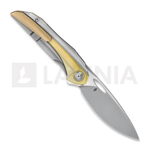 Bestech Senu - Stonewash + Satin - Titanium w/Ultem Taschenmesser