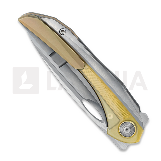 Bestech Senu - Stonewash + Satin - Titanium w/Ultem Taschenmesser