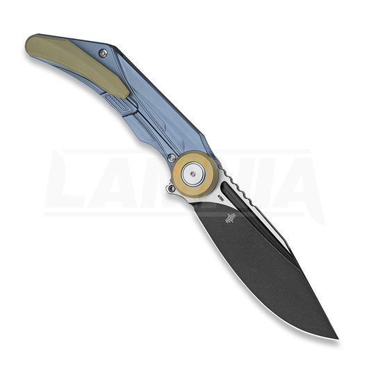 Bestech Seraph - Blackwash + Satin - Titanium sulankstomas peilis, mėlyna