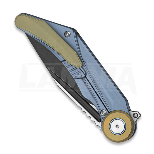 Bestech Seraph - Blackwash + Satin - Titanium k&auml;&auml;nt&ouml;veitsi, sininen