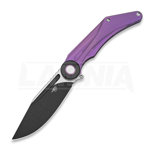 Nóż składany Bestech Seraph - Blackwash + Satin - Titanium, purpurowa