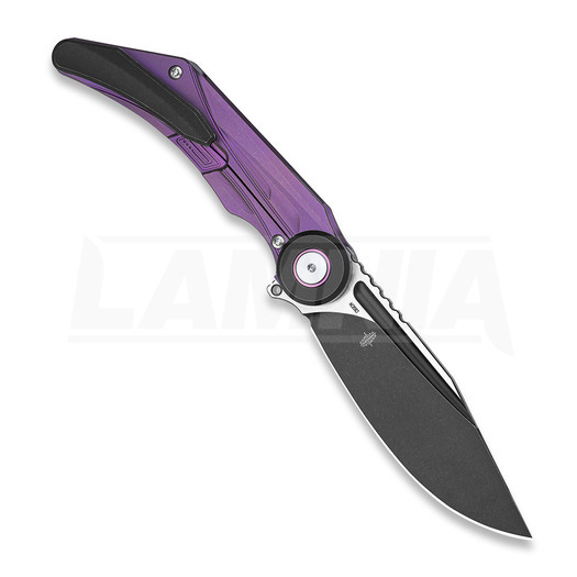 Nóż składany Bestech Seraph - Blackwash + Satin - Titanium, purpurowa