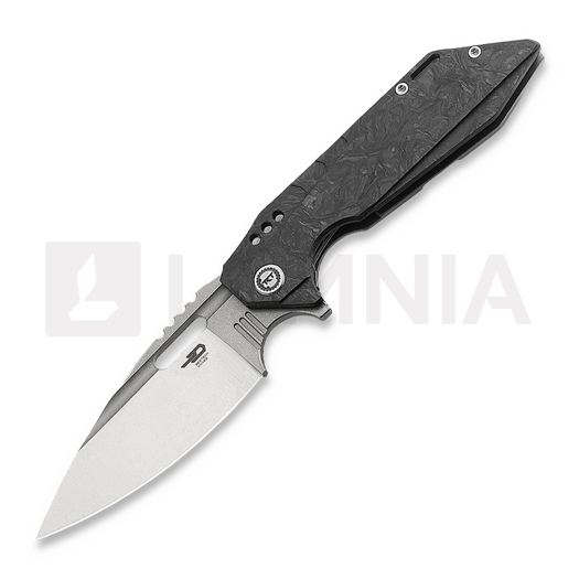 Bestech Shodan - Stonewash + Satin - CF sulankstomas peilis