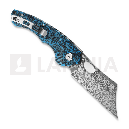 Bestech Skirmish - Damascus - G10, čern&aacute;, modr&aacute;