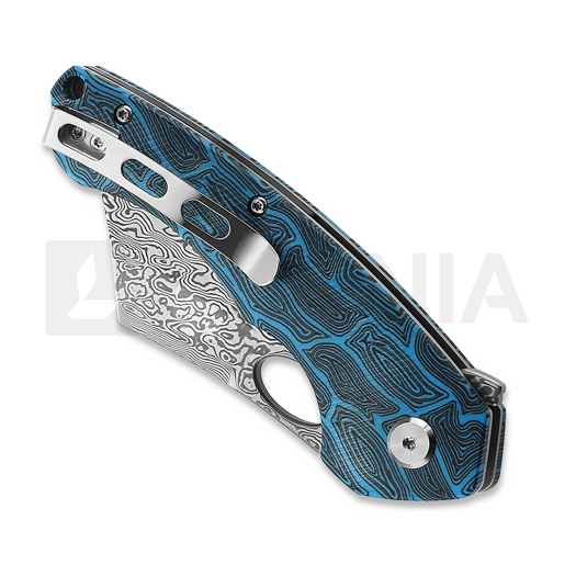 Bestech Skirmish - Damascus - G10, čern&aacute;, modr&aacute;