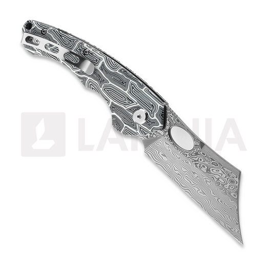 Bestech Skirmish - Damascus - G10, juoda, balta