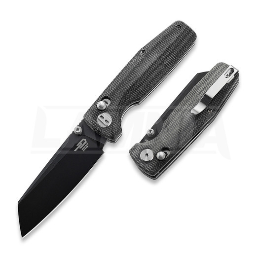 มีดพับ Bestech Slasher - Blackwash - Micarta, ดำ