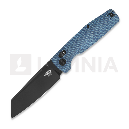 Bestech Slasher - Blackwash - Micarta 折り畳みナイフ, 青