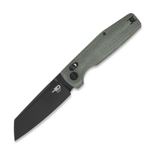 Bestech Slasher - Blackwash - Micarta, zielona