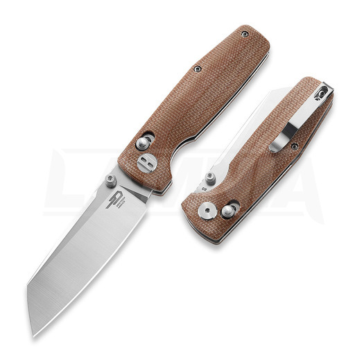 Bestech Slasher - Satin - Micarta Taschenmesser, braun