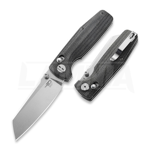 Liigendnuga Bestech Slasher - Stonewash - Micarta, must