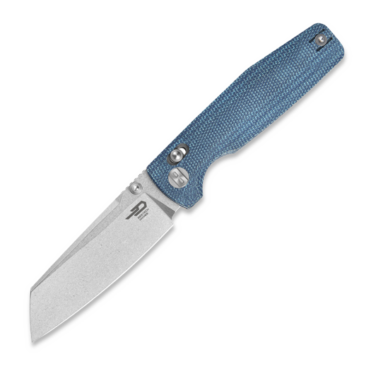 Bestech Slasher - Stonewash - Micarta, 파랑