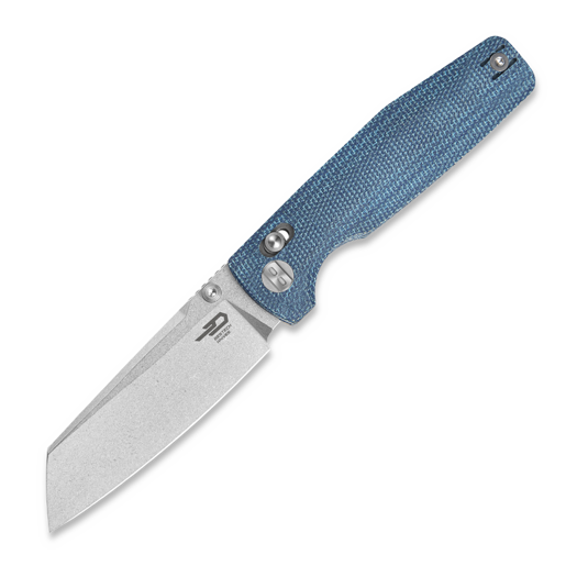Bestech Slasher - Stonewash - Micarta, kék