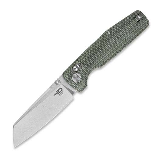 Coltello pieghevole Bestech Slasher - Stonewash - Micarta, verde