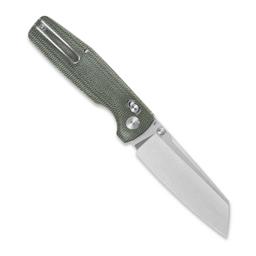 Nóż składany Bestech Slasher - Stonewash - Micarta, zielona