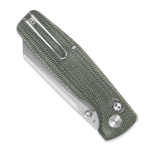 Nóż składany Bestech Slasher - Stonewash - Micarta, zielona