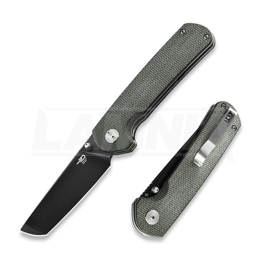 Bestech Sledgehammer - Blackwash - Micarta folding knife, green