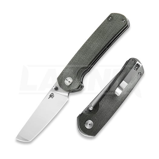 Складной нож Bestech Sledgehammer - Satin + Stonewash - Micarta, зелёный