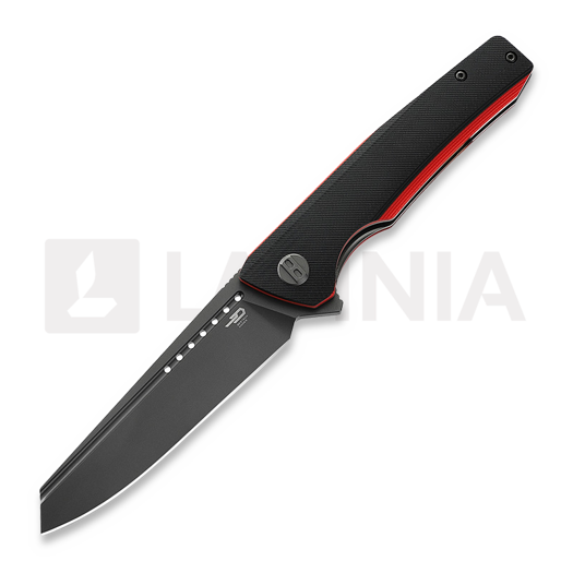 Bestech Slyther - Grey - G10, 검정, 빨강