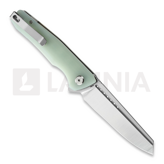 Bestech Slyther - Stonewash + Satin - G10, jade