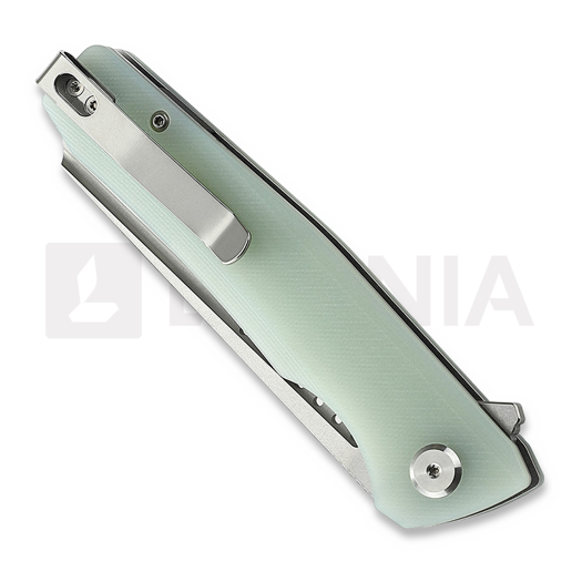 Bestech Slyther - Stonewash + Satin - G10, jade