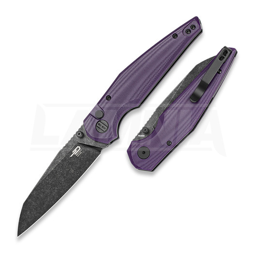 มีดพับ Bestech Snakebird - Blackwash - G10, ม่วง