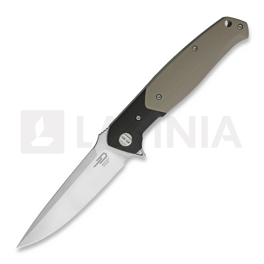 Bestech Swordfish - Satin - G10 kääntöveitsi, beige, musta