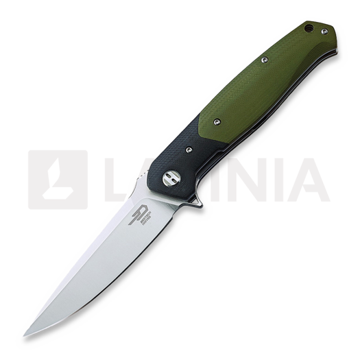 Сгъваем нож Bestech Swordfish - Satin - G10, зелен, черен