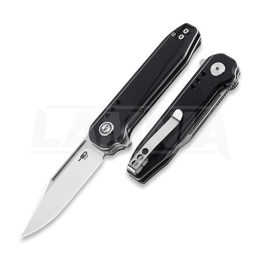 Bestech Syntax - Satin + Stonewash - G10 折り畳みナイフ, 黒