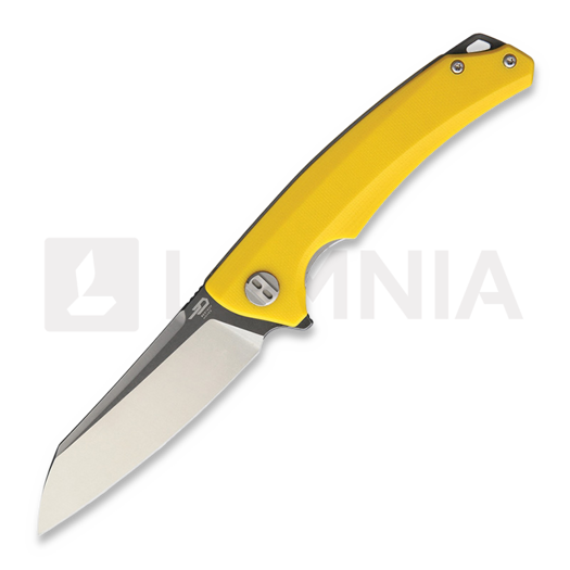 Bestech Texel - Grey + Satin - G10 sulankstomas peilis, geltona