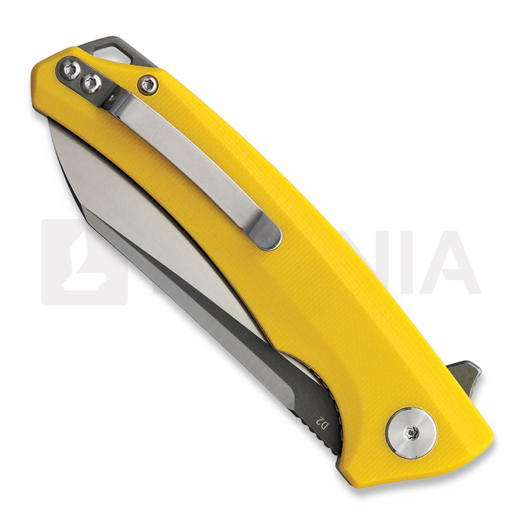 Bestech Texel - Grey + Satin - G10 kääntöveitsi, keltainen