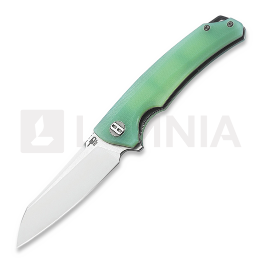 Bestech Texel - Stonewash + Satin - G10 kääntöveitsi, jade