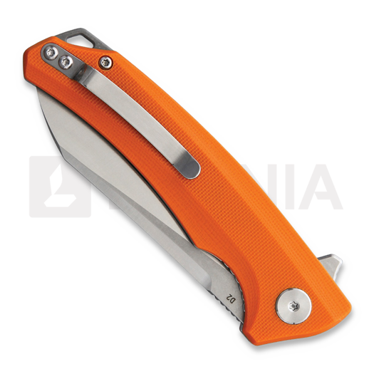 Bestech Texel - Stonewash + Satin - G10 sulankstomas peilis, oranžinėnge