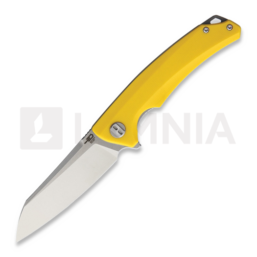 Bestech Texel - Stonewash + Satin - G10 folding knife, yellow