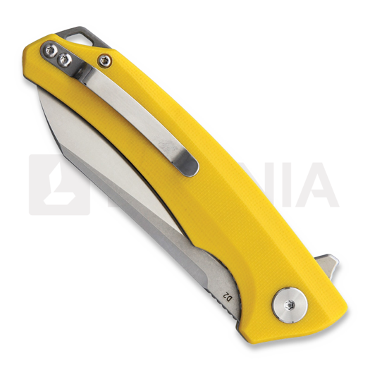 Bestech Texel - Stonewash + Satin - G10 sulankstomas peilis, geltona