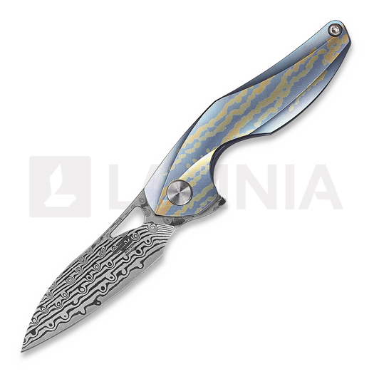 Liigendnuga Bestech The Reticulan - Damascus - Titanium, colorful