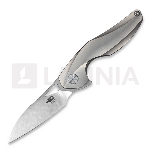 Navalha Bestech The Reticulan - Stonewash + Satin - Titanium, cinza