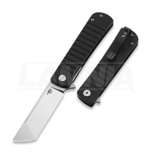 Nóż składany Bestech Titan - Satin + Stonewash - G10, czarny