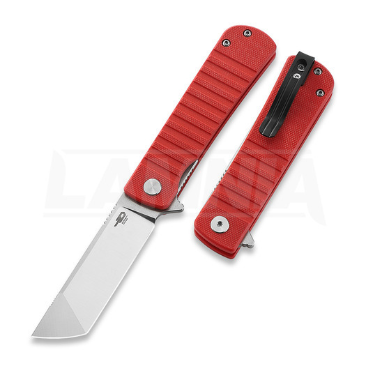 Liigendnuga Bestech Titan - Satin + Stonewash - G10, punane