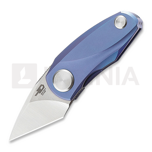 Bestech Tulip DDB - Stonewash + Satin - Titanium kääntöveitsi, sininen