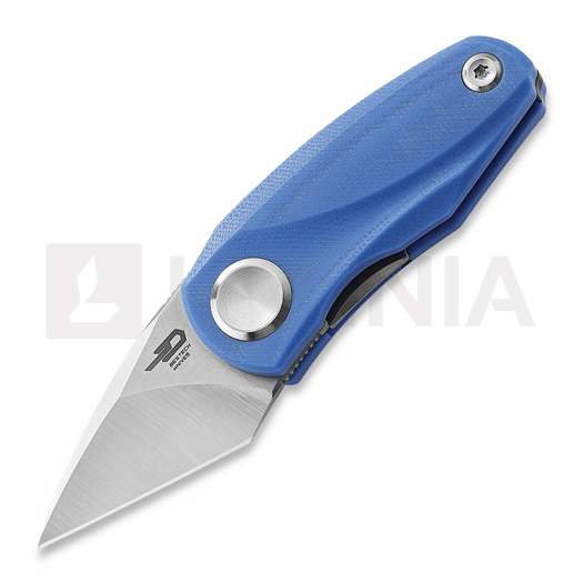 Bestech Tulip - Stonewash + Satin - G10 folding knife, blue