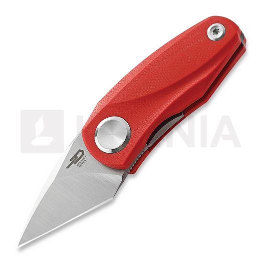 Navalha Bestech Tulip - Stonewash + Satin - G10, vermelho