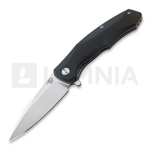 มีดพับ Bestech Warwolf - Stonewash + Satin - G10, ดำ