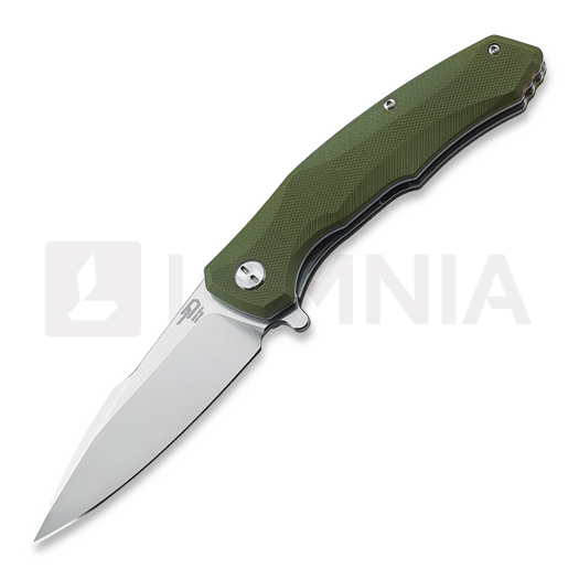 Coltello pieghevole Bestech Warwolf - Stonewash + Satin - G10, verde