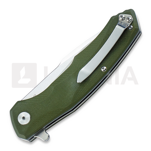 Coltello pieghevole Bestech Warwolf - Stonewash + Satin - G10, verde